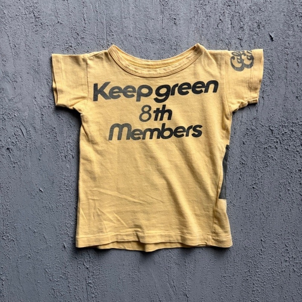 Go To Hollywood T-Shirt XS Yellow Keep Green 8th Japan Baby Tee Denim & Dungaree